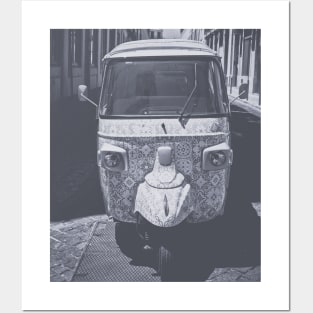 Tuk Tuk Black and White Posters and Art